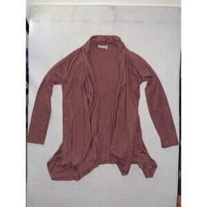 Logo Lounge Lori Goldstein Cardigan‎ Sweater Womens XS Salmon Long Sleeve Open